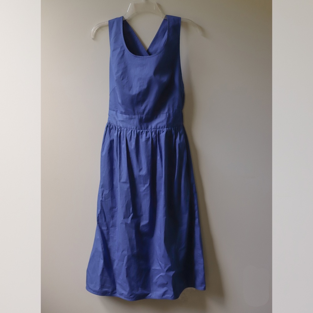 Everlane Clean Cotton Cross-Back Dress Ultramarine